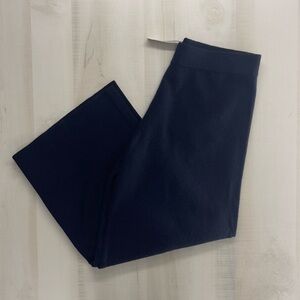 nwt J CREW wide leg featherweight navy blue cashmere lounge travel work pants